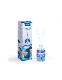 Prady Ambientador Mikado Blue Inciense - Frasco de Cristal 100 ml y Varitas Difusoras