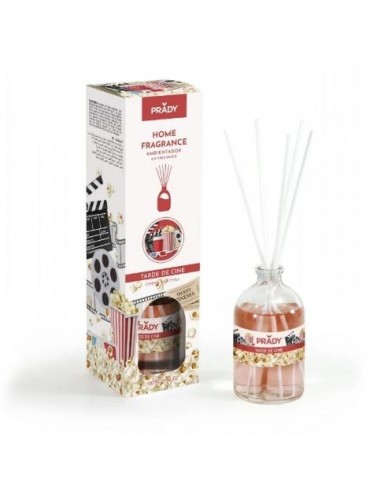Prady Ambientador Mikado Tarde de Cine - Frasco de Cristal 100 ml y Varitas Difusoras