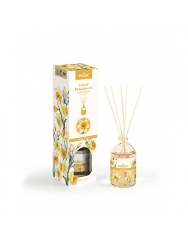 Prady Ambientador Mikado Narciso - Frasco de Cristal 100 ml y Varitas Difusoras