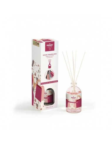 Prady Ambientador Mikado Fashion Duty Shop - Frasco de Cristal 100 ml y Varitas Difusoras