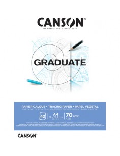 Canson Graduate Vegetal Bloc Encolado de 40 Hojas A4 - 75g - Color Blanco
