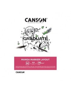 Canson Graduate Manga Layout Bloc Encolado de 20 Hojas A3 - 70g - Extraliso - Color Blanco