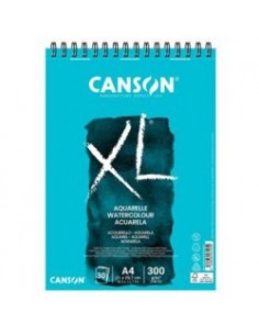 Canson XL Papel de Acuarela Album Espiral de 30 Hojas A5 de 300g - Grano Fino - Color Blanco