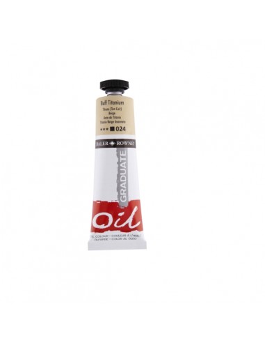 Daler Rowney Graduate Pintura al Oleo - Tubo de Aluminio - 38ml - Color Titanio Buff