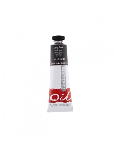 Daler Rowney Graduate Pintura al Oleo - Tubo de Aluminio - 38ml - Color Negro Lampara