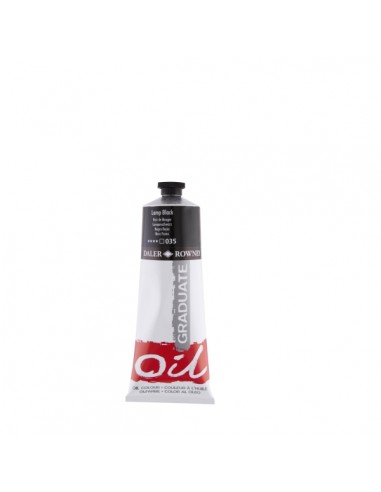 Daler Rowney Graduate Pintura al Oleo - Tubo de Aluminio - 220ml - Color Negro Lampara