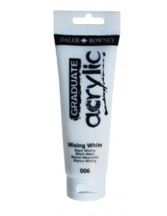 Daler Rowney Graduate Pintura Acrilica - Tubo de Plastico - 120ml - Color Blanco de Mezcla
