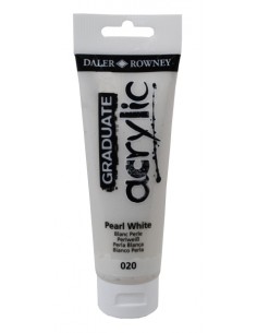 Daler Rowney Graduate Pintura Acrilica - Tubo de Plastico - 120ml - Color Blanco Perla
