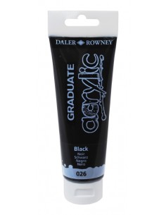 Daler Rowney Graduate Pintura Acrilica - Tubo de Plastico - 120ml - Color Negro
