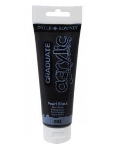 Daler Rowney Graduate Pintura Acrilica - Tubo de Plastico - 120ml - Color Negro Perla