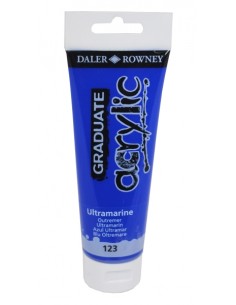 Daler Rowney Graduate Pintura Acrilica - Tubo de Plastico - 120ml - Color Azul Ultramarino
