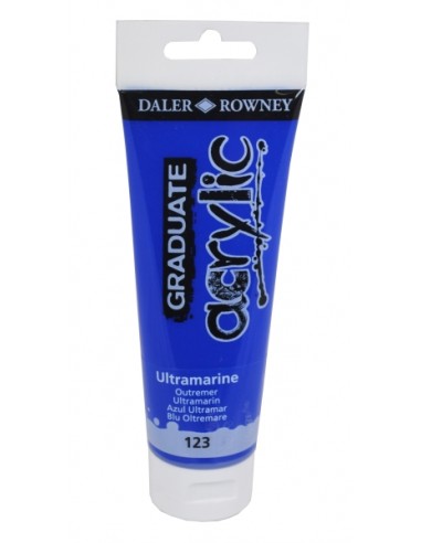 Daler Rowney Graduate Pintura Acrilica - Tubo de Plastico - 120ml - Color Azul Ultramarino