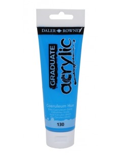 Daler Rowney Graduate Pintura Acrilica - Tubo de Plastico - 120ml - Color Azul Ceruleo