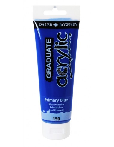 Daler Rowney Graduate Pintura Acrilica - Tubo de Plastico - 120ml - Color Azul Primario