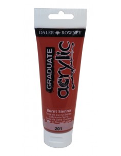 Daler Rowney Graduate Pintura Acrilica - Tubo de Plastico - 120ml - Color Siena Quemada