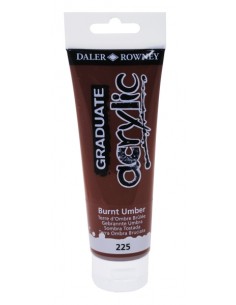 Daler Rowney Graduate Pintura Acrilica - Tubo de Plastico - 120ml - Color Sombra Tostada