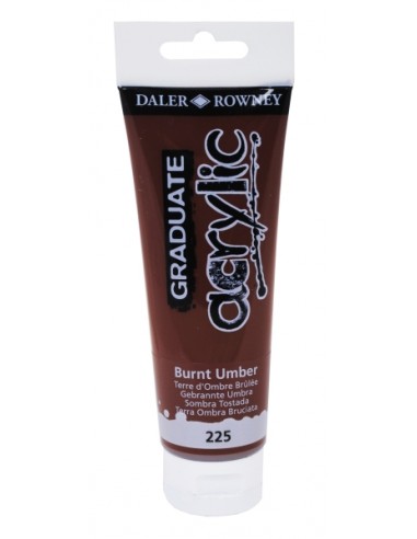 Daler Rowney Graduate Pintura Acrilica - Tubo de Plastico - 120ml - Color Sombra Tostada