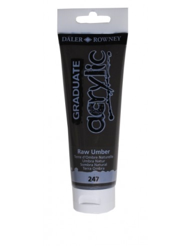 Daler Rowney Graduate Pintura Acrilica - Tubo de Plastico - 120ml - Color Sombra Natural