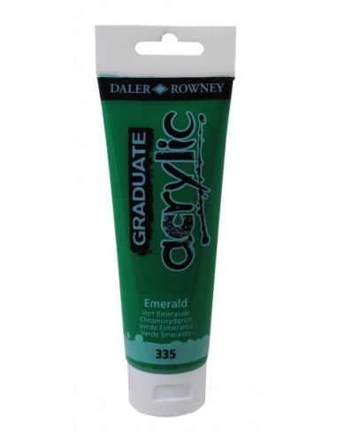 Daler Rowney Graduate Pintura Acrilica - Tubo de Plastico - 120ml - Color Verde Esmeralda