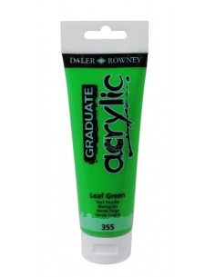 Daler Rowney Graduate Pintura Acrilica - Tubo de Plastico - 120ml - Color Verde Hoja