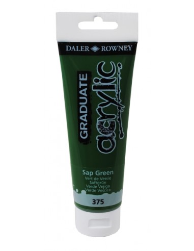 Daler Rowney Graduate Pintura Acrilica - Tubo de Plastico - 120ml - Color Verde Vejiga