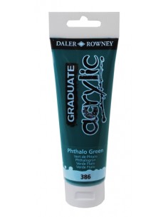 Daler Rowney Graduate Pintura Acrilica - Tubo de Plastico - 120ml - Color Verde Ftalo