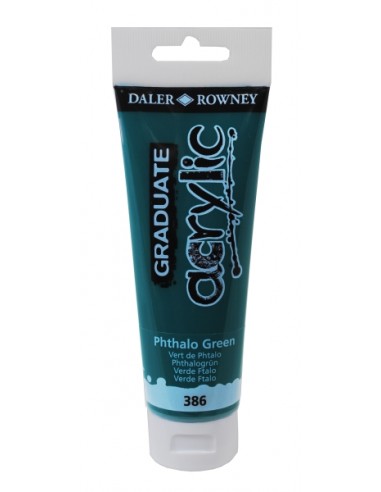 Daler Rowney Graduate Pintura Acrilica - Tubo de Plastico - 120ml - Color Verde Ftalo