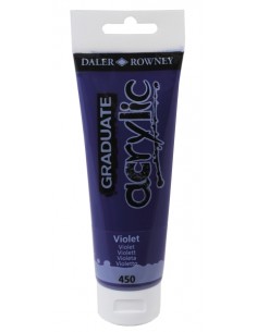 Daler Rowney Graduate Pintura Acrilica - Tubo de Plastico - 120ml - Color Violeta