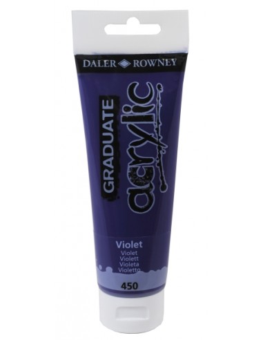 Daler Rowney Graduate Pintura Acrilica - Tubo de Plastico - 120ml - Color Violeta
