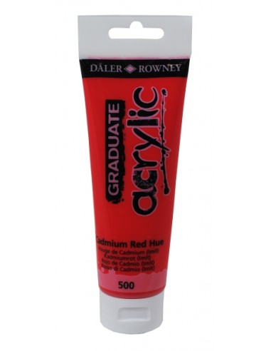 Daler Rowney Graduate Pintura Acrilica - Tubo de Plastico - 120ml - Color Rojo de Cadmio