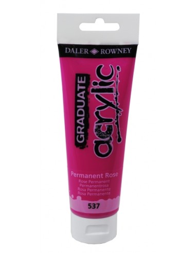 Daler Rowney Graduate Pintura Acrilica - Tubo de Plastico - 120ml - Color Rosa Permanente
