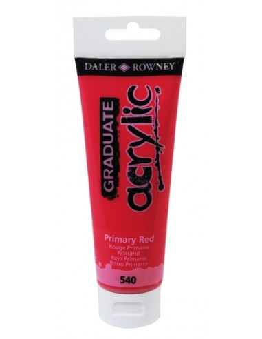 Daler Rowney Graduate Pintura Acrilica - Tubo de Plastico - 120ml - Color Rojo Primario