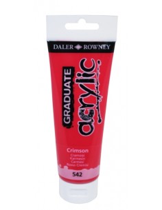 Daler Rowney Graduate Pintura Acrilica - Tubo de Plastico - 120ml - Color Carmesi