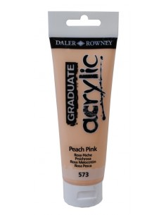 Daler Rowney Graduate Pintura Acrilica - Tubo de Plastico - 120ml - Color Rosa Melocoton