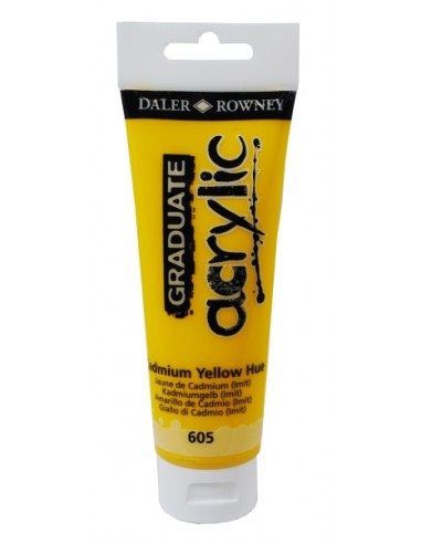Daler Rowney Graduate Pintura Acrilica - Tubo de Plastico - 120ml - Color Amarillo de Cadmio