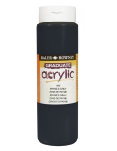 Daler Rowney Graduate Pintura Acrilica - Botella de Plastico - 500ml - Color Gris de Payne