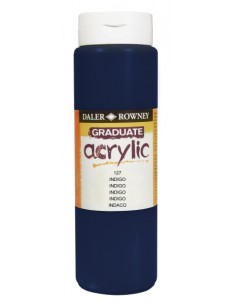 Daler Rowney Graduate Pintura Acrilica - Botella de Plastico - 500ml - Color Indigo