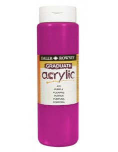 Daler Rowney Graduate Pintura Acrilica - Botella de Plastico - 500ml - Color Lila