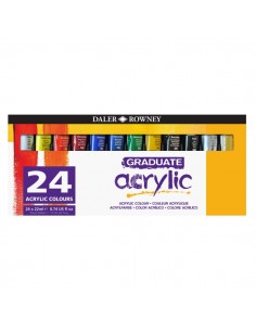 Daler Rowney Graduate Pack de 6 Pinturas Acrilicas - 22ml - Colores Surtidos