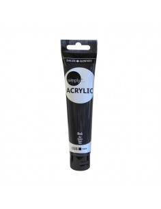 Daler Rowney Simply Pintura Acrilica - Tubo de Plastico - 75ml - Color Negro