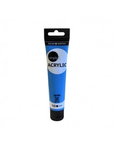 Daler Rowney Simply Pintura Acrilica - Tubo de Plastico - 75ml - Color Azul Claro