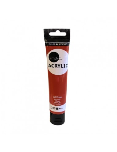 Daler Rowney Simply Pintura Acrilica - Tubo de Plastico - 75ml - Color Marron Claro