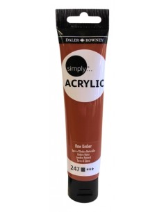 Daler Rowney Simply Pintura Acrilica - Tubo de Plastico - 75ml - Color Sombra Natural