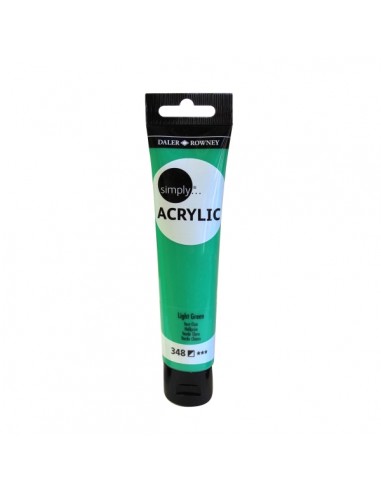 Daler Rowney Simply Pintura Acrilica - Tubo de Plastico - 75ml - Color Verde Claro