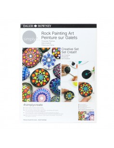 Daler Rowney Simply Creative Pack de Pintura Acrilica - Tematica Rock Painting Art - Caja de Carton - Colores Surtidos