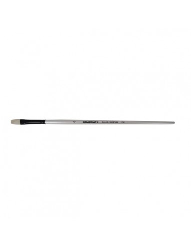 Daler Rowney Graduate Pincel para Oleo - Pelo de Cerda Natural - Mango Largo - Plano - NÂ° 4