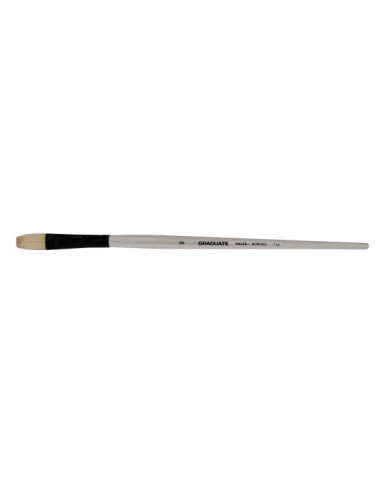 Daler Rowney Graduate Pincel para Oleo - Pelo de Cerda Natural - Mango Largo - Plano - NÂ°8