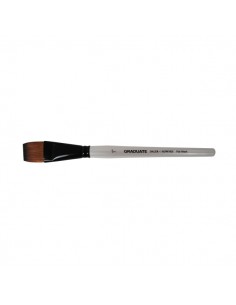 Daler Rowney Graduate Pincel Multitecnica - Pelo Sintetico - Mango Corto - Plano Lavis 1"
