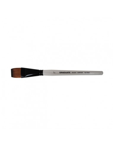 Daler Rowney Graduate Pincel Multitecnica - Pelo Sintetico - Mango Corto - Plano Lavis 1"