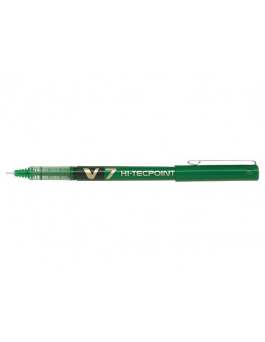 Pilot Boligrafo de Tinta Liquida V7 HI-Tecpoint Rollerball - Punta Fina de Aguja 0.7mm - Trazo 0.5mm - Color Verde